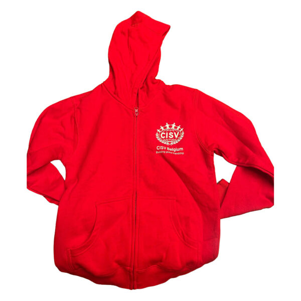 Zip-up hoodie retro red